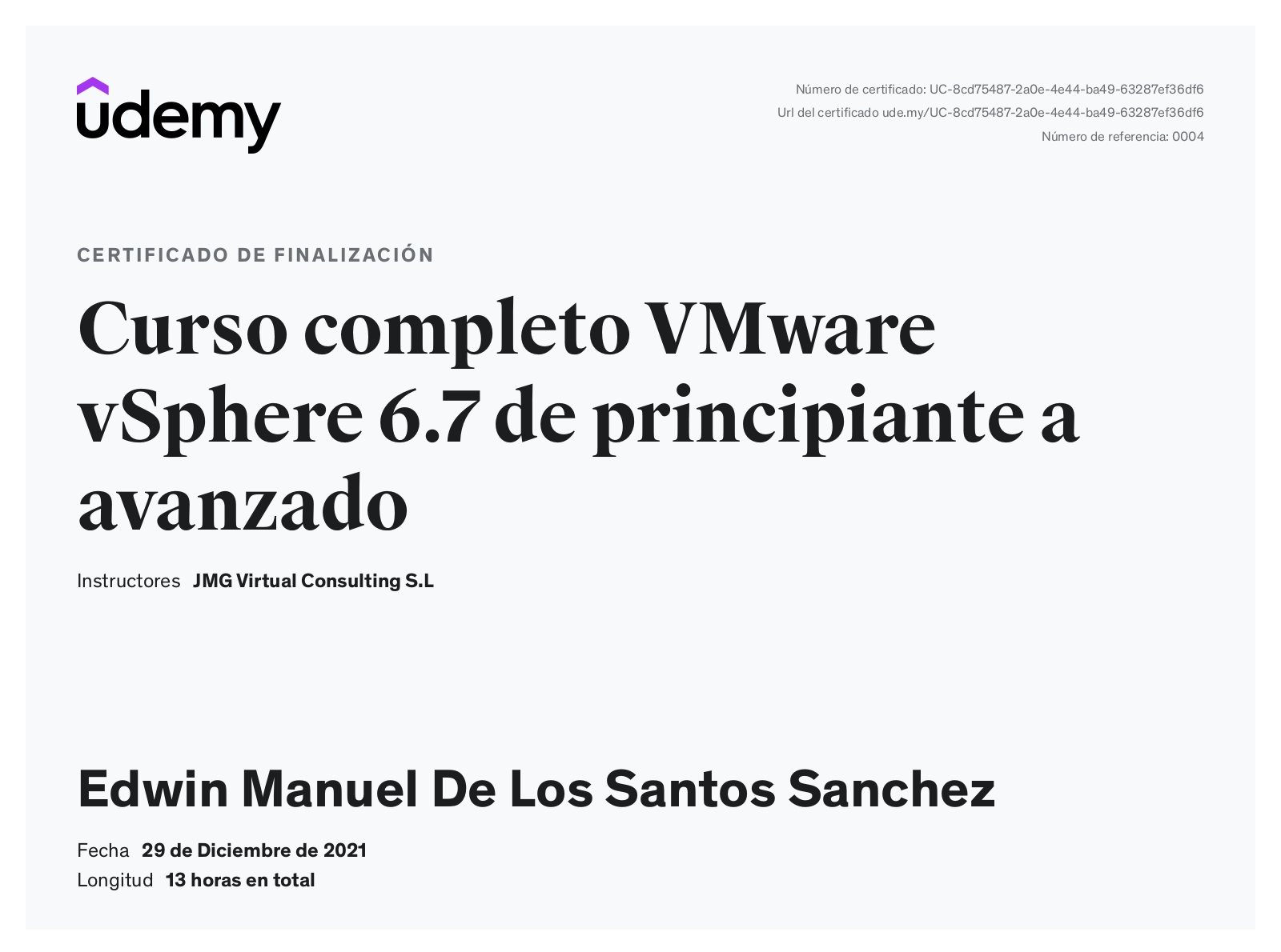 Vmware vSphere 6.7 de Principiante a Avanzado